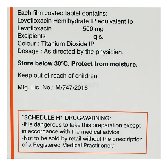 l cin 500mg tablet 10's